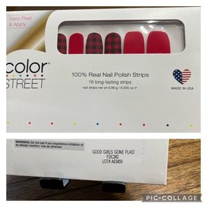 Good Girls Gone Plaid Color Street nail polish strips set